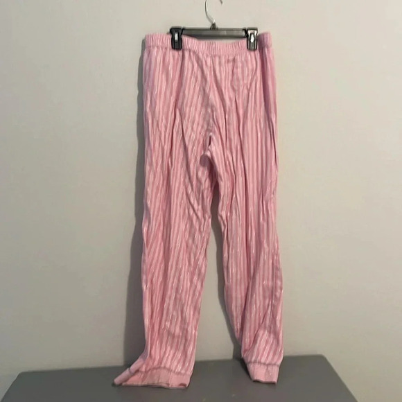 Victoria’s Secret size medium pink and silver striped pj pant - Picture 3 of 7